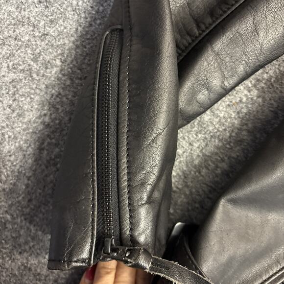 Harley Davidson Women's XL 100% Genuine Leather Motorcycle Jacket Embroidery - Picture 6 of 15